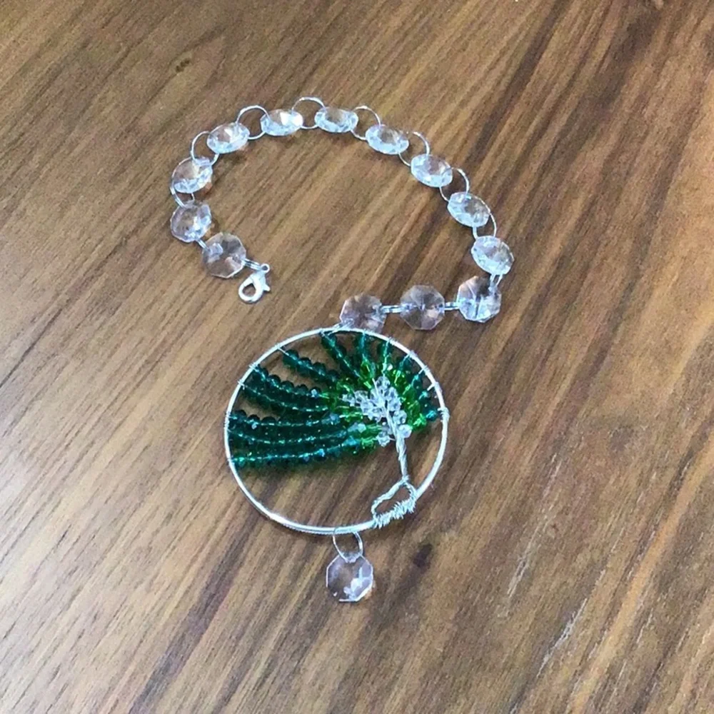 Gorgeous Green Crystal Tree of Life Sun Catcher - Picture 4 of 7